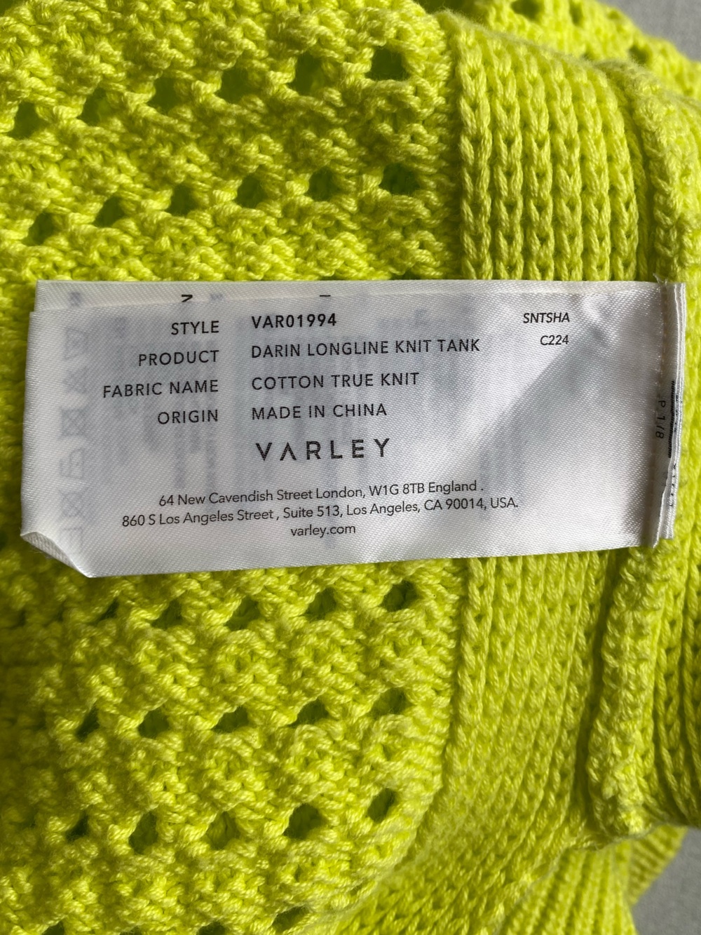 NWT Varley Evereve Knit Vest Size Small Cotton Crochet 100% Cotton - Picture 9 of 11